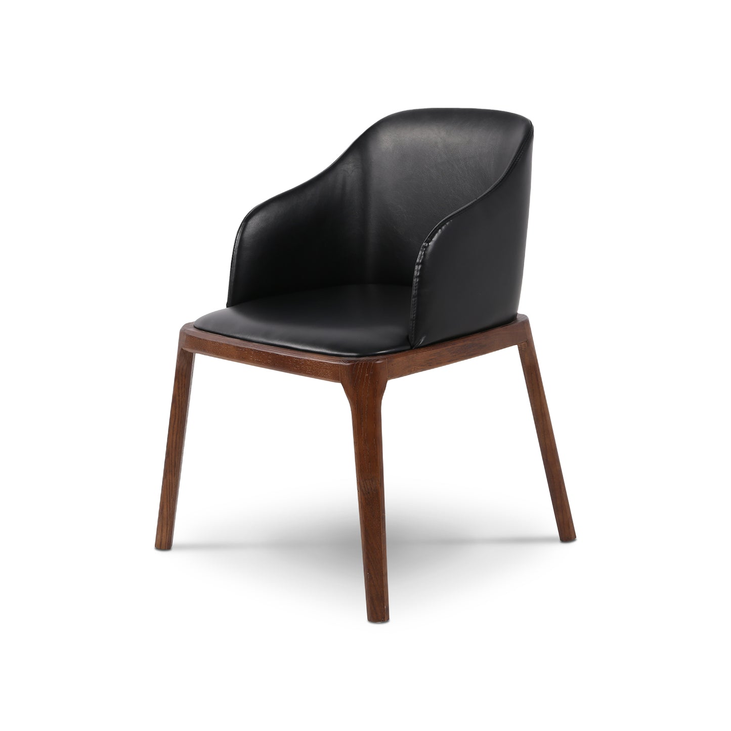 Silla Clio de madera de olmo y PU – Diseño vaoli
