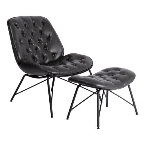 Sillón Tuff con tapizado acolchado y base de metal – Vaoli